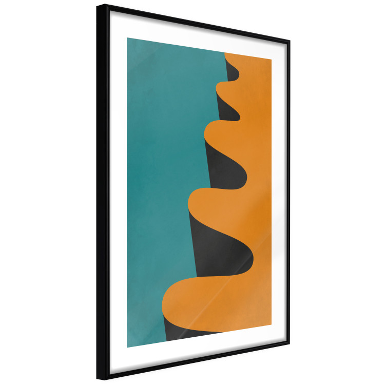 Wall Poster Orange Wave - orange wavy pattern in an abstract motif 134446 additionalImage 6