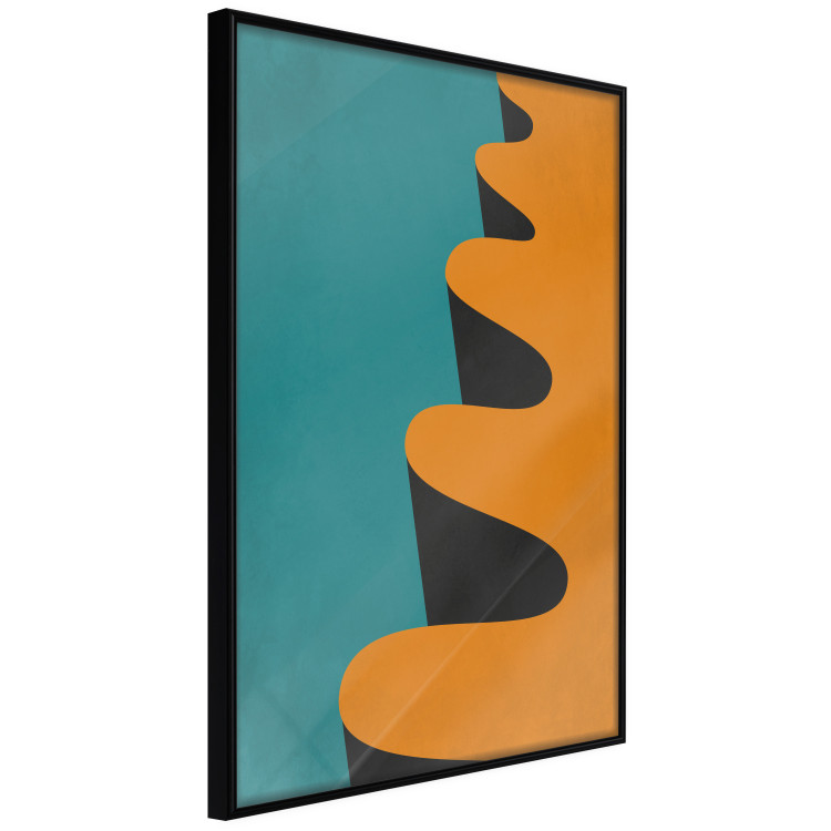 Wall Poster Orange Wave - orange wavy pattern in an abstract motif 134446 additionalImage 13