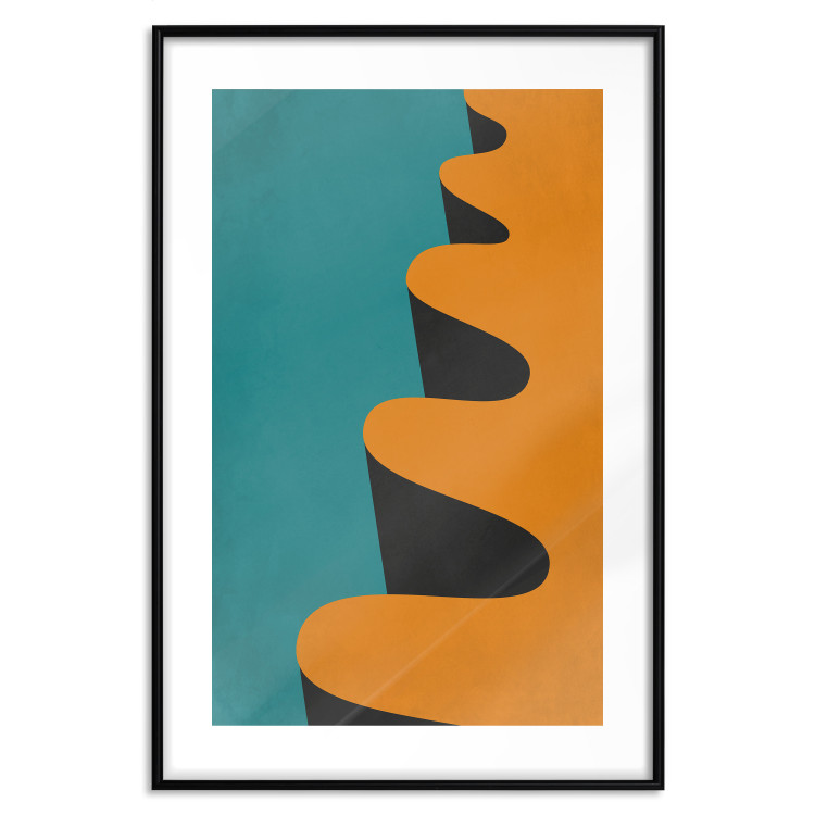 Wall Poster Orange Wave - orange wavy pattern in an abstract motif 134446 additionalImage 27