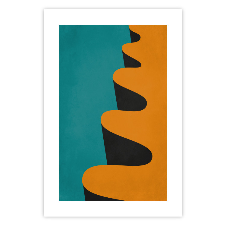 Wall Poster Orange Wave - orange wavy pattern in an abstract motif 134446 additionalImage 15