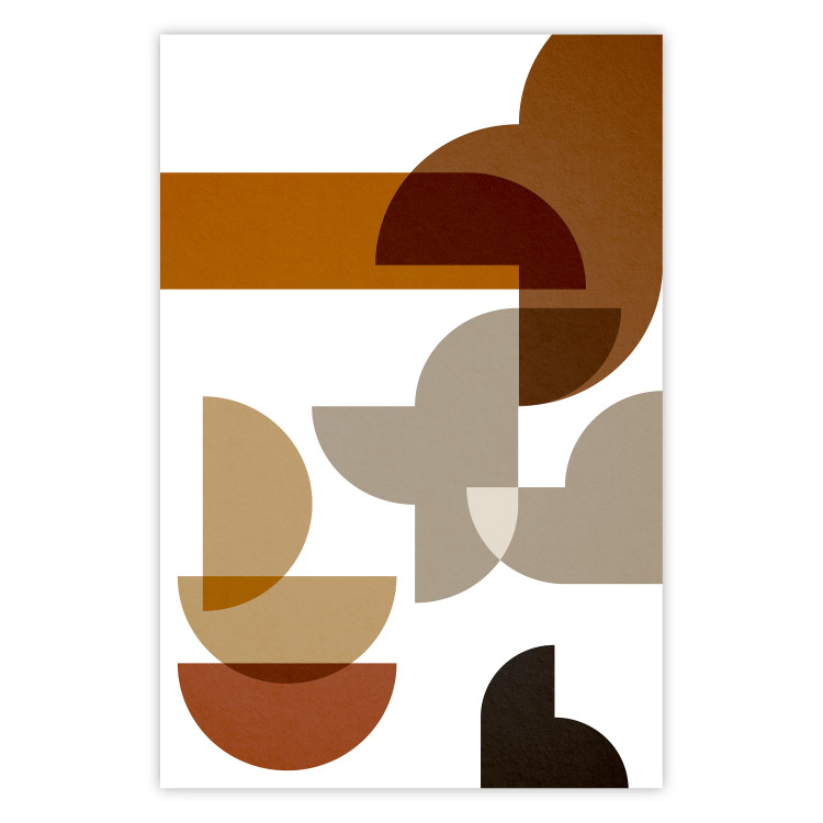 Wall Poster Sand Composition - abstract composition of geometric figures 134746