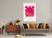 Canvas Geometric, pink flower - abstract floristic motif with the inscription 135646 additionalThumb 3