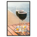 Wall Poster Romantic Refreshment - romantic composition with wine against the sea 136046 additionalThumb 12