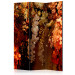 Folding Screen Hanging Gardens (3-piece) - Warm composition in flowers and plants 136146