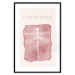 Wall Poster Dragonfly's Delicacy - white insect on a pink background with text in scandi boho style 136546 additionalThumb 25