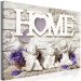 Canvas Angels' Home (1-piece) Wide - cheerful figurines and white text in the background 142246 additionalThumb 2