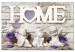 Canvas Angels' Home (1-piece) Wide - cheerful figurines and white text in the background 142246
