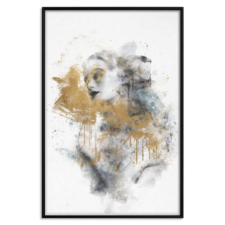 Wall Poster Golden Fantasy - Watercolor Female Nude With Abstract Accents 144546 additionalImage 20