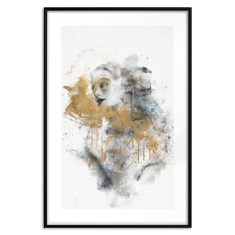 Wall Poster Golden Fantasy - Watercolor Female Nude With Abstract Accents 144546 additionalImage 21