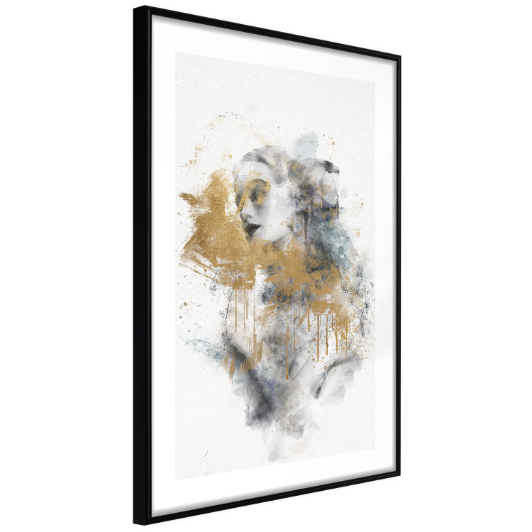 Wall Poster Golden Fantasy - Watercolor Female Nude With Abstract Accents 144546 additionalImage 13