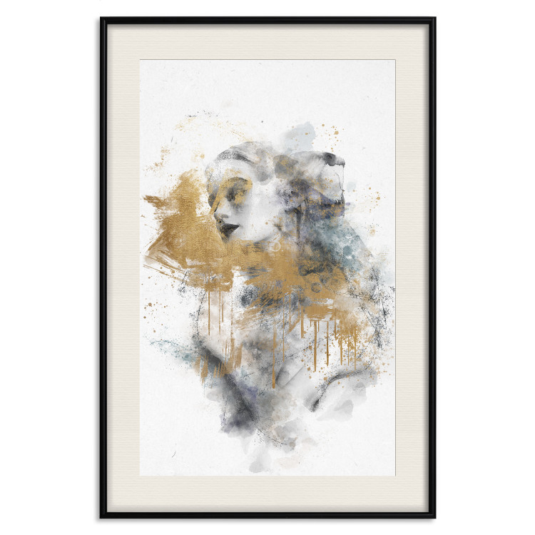 Wall Poster Golden Fantasy - Watercolor Female Nude With Abstract Accents 144546 additionalImage 26
