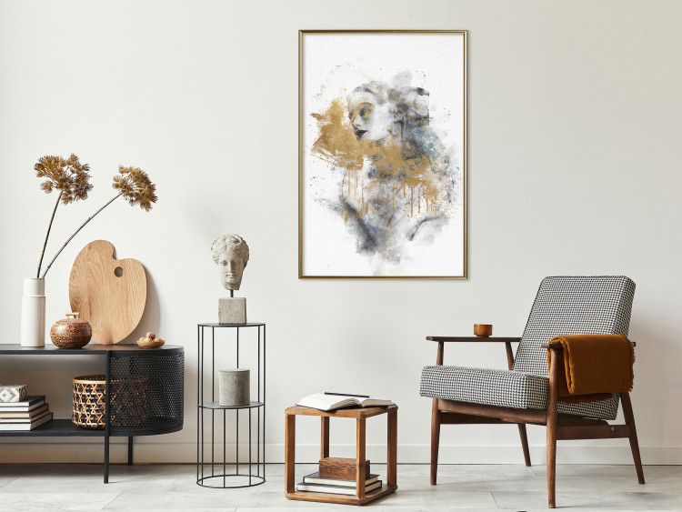 Wall Poster Golden Fantasy - Watercolor Female Nude With Abstract Accents 144546 additionalImage 15