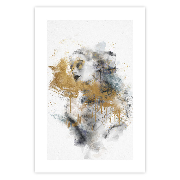 Wall Poster Golden Fantasy - Watercolor Female Nude With Abstract Accents 144546 additionalImage 22