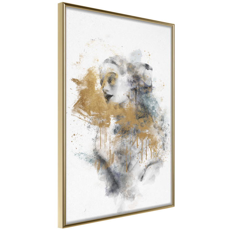 Wall Poster Golden Fantasy - Watercolor Female Nude With Abstract Accents 144546 additionalImage 5