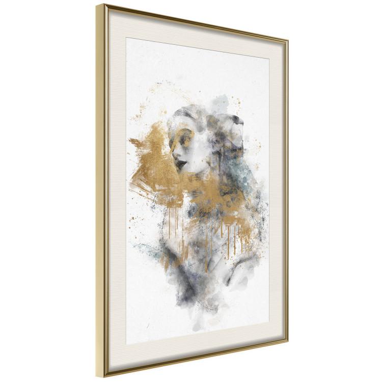 Wall Poster Golden Fantasy - Watercolor Female Nude With Abstract Accents 144546 additionalImage 9