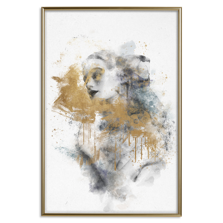 Wall Poster Golden Fantasy - Watercolor Female Nude With Abstract Accents 144546 additionalImage 24