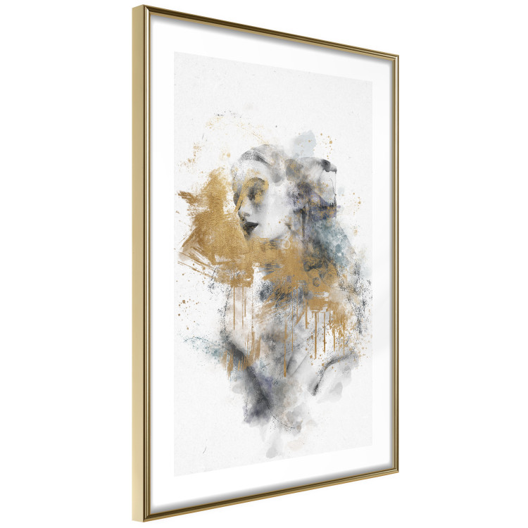 Wall Poster Golden Fantasy - Watercolor Female Nude With Abstract Accents 144546 additionalImage 8