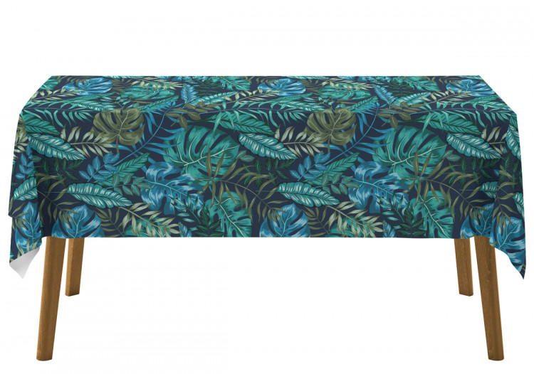 Tablecloth Monstera in blue glow - plant motif with exotic leaves 147246 additionalImage 4