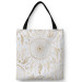 Shopping Bag Exotic circles - composition in shade of brown on light background 147446