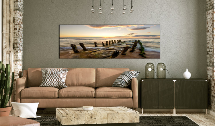 Large canvas print Wooden Breakwaters III [Large Format] 149046 additionalImage 5