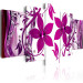 Canvas Art Print Purple Embrace (5-piece) - abstraction in purple flowers 149646 additionalThumb 2