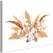 Canvas Watercolor Bouquet - Composition of Feathers and Dry Grass in Shades of Beige 149746 additionalThumb 2