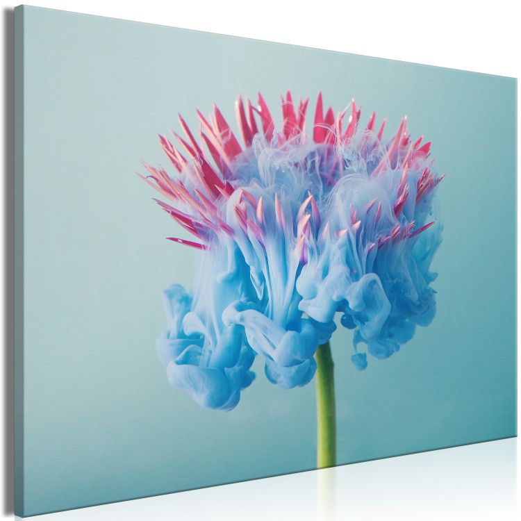 Canvas Abstract Flower - Pink and Blue Floristic Motif 149846 additionalImage 2