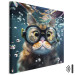 Canvas Print AI Cat - Diving Animal in Goggles Among Bubbles - Square 150146 additionalThumb 8
