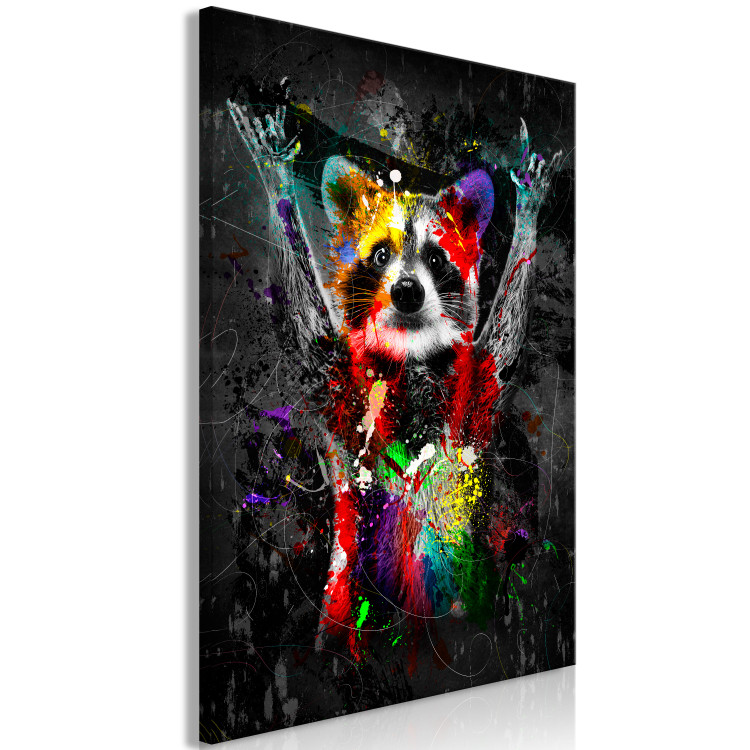 Large canvas print Colorful animals: Raccoon [Large Format] 150946 additionalImage 2