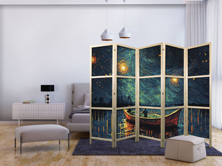 Room Separator Starry Night - Impressionistic Landscape With a View of the Sea and Sky II [Room Dividers] 151746 additionalImage 8