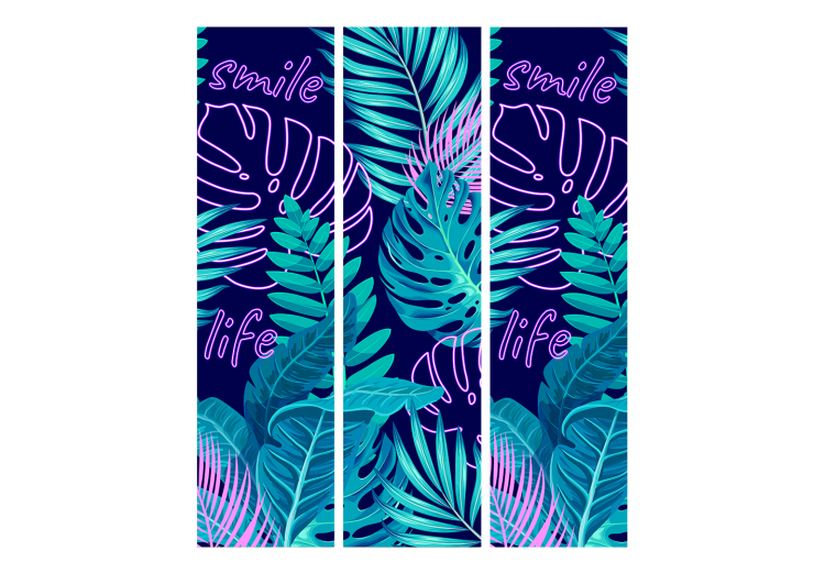 Room Separator Tropical Leaves - Neon Tropical Jungle [Room Dividers] 152046 additionalImage 3