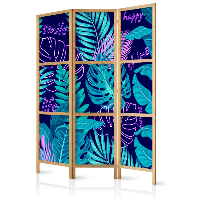 Room Separator Tropical Leaves - Neon Tropical Jungle [Room Dividers] 152046 additionalImage 5