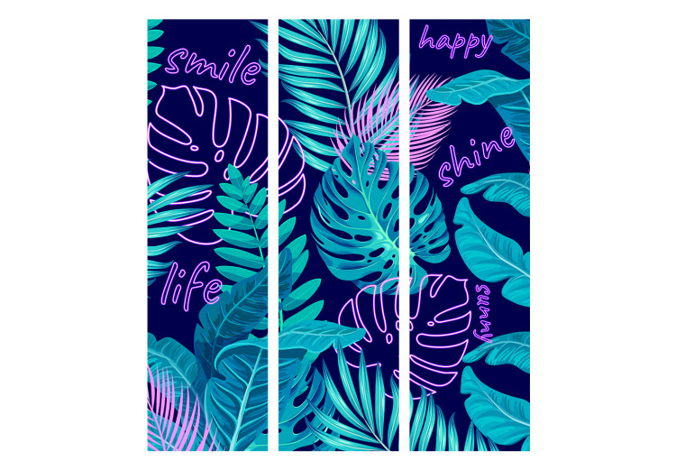 Room Separator Tropical Leaves - Neon Tropical Jungle [Room Dividers] 152046 additionalImage 7