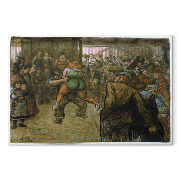 Reproduction Painting Ringkampf in der Schaubude 154046