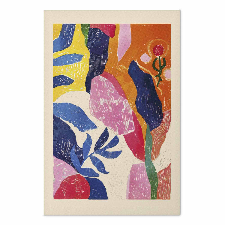 Wall Poster Colorful Abstraction - A Composition Inspired by the Style of Matisse 159946