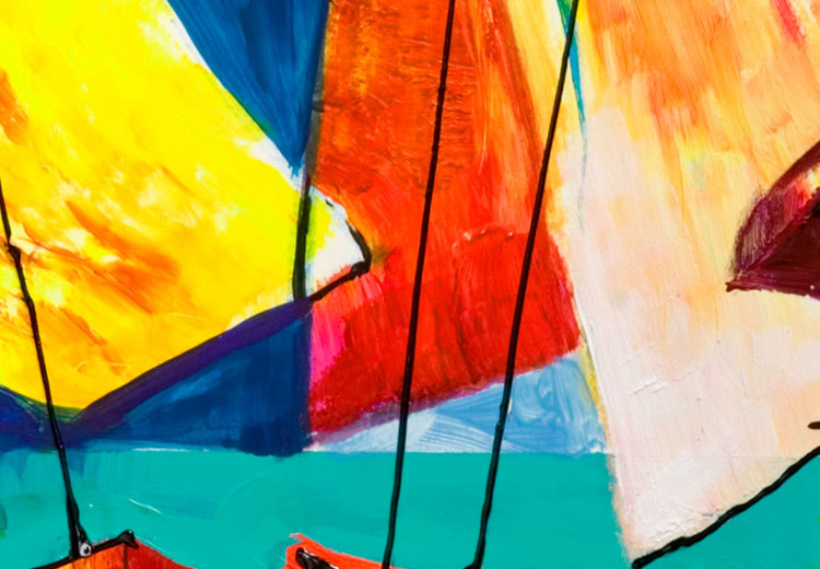 Canvas Art Print Colourful sailboats 49546 additionalImage 5