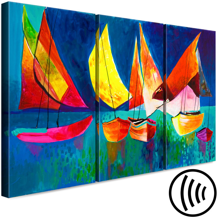 Canvas Art Print Colourful sailboats 49546 additionalImage 6