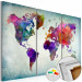 Decorative Pinboard World in Colors [Cork Map] 92146