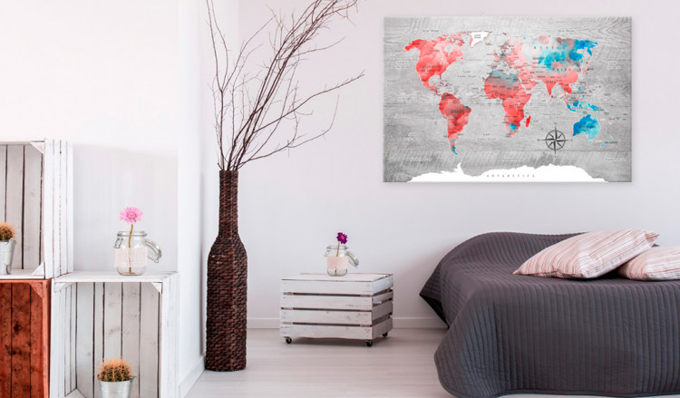 Decorative Pinboard Red Roam [Cork Map] 92246 additionalImage 3