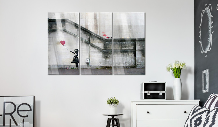 Print On Glass Girl With a Balloon by Banksy [Glass] 94546 additionalImage 3