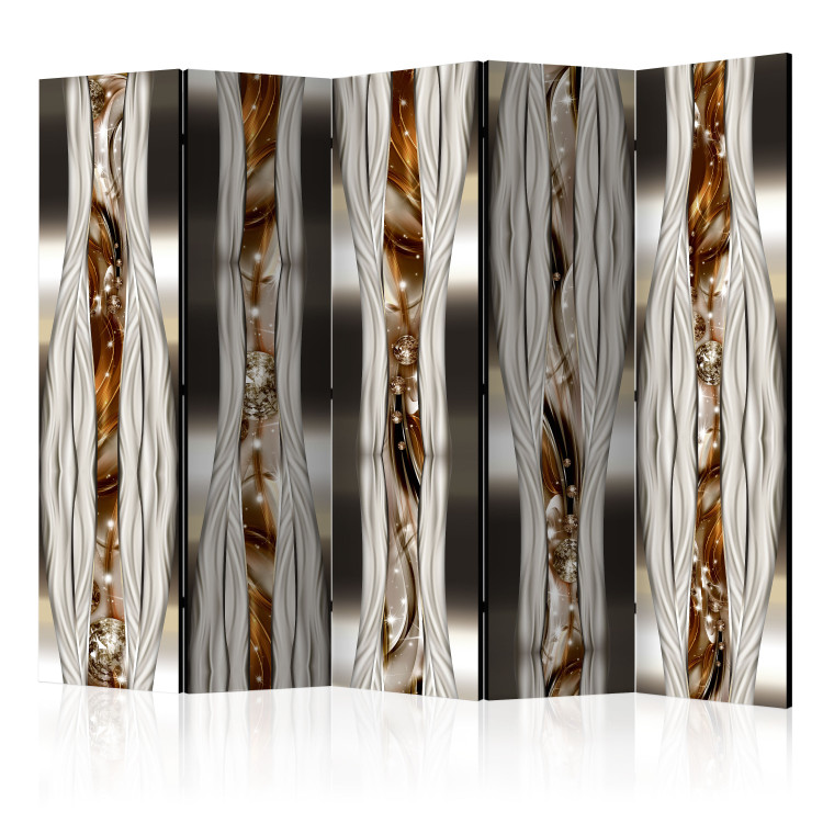 Folding Screen Artistic Expression II - metal texture with abstract pattern 95446