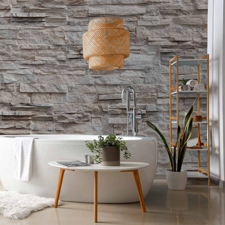 Photo Wallpaper Enchantment - beige background with irregular texture of stone blocks 97946 additionalImage 8