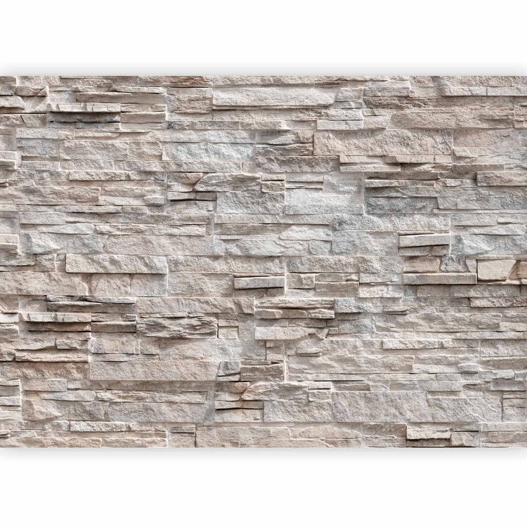 Photo Wallpaper Enchantment - beige background with irregular texture of stone blocks 97946 additionalImage 1