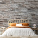 Photo Wallpaper Enchantment - beige background with irregular texture of stone blocks 97946 additionalThumb 2