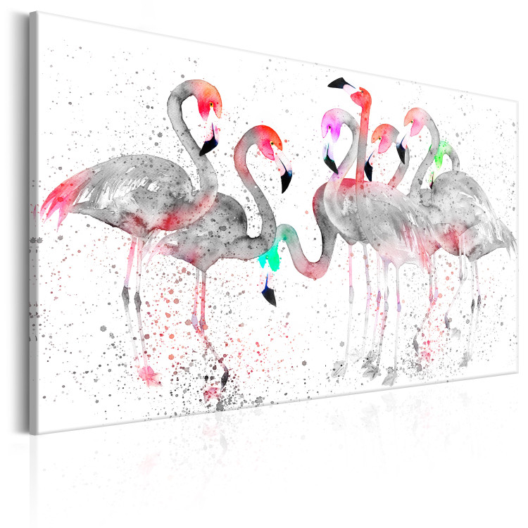 Canvas Print Flamingoes Dance 98146 additionalImage 2