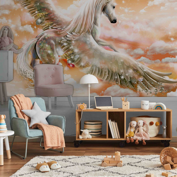 Photo Wallpaper Pegasus (Orange) 107256 additionalImage 4