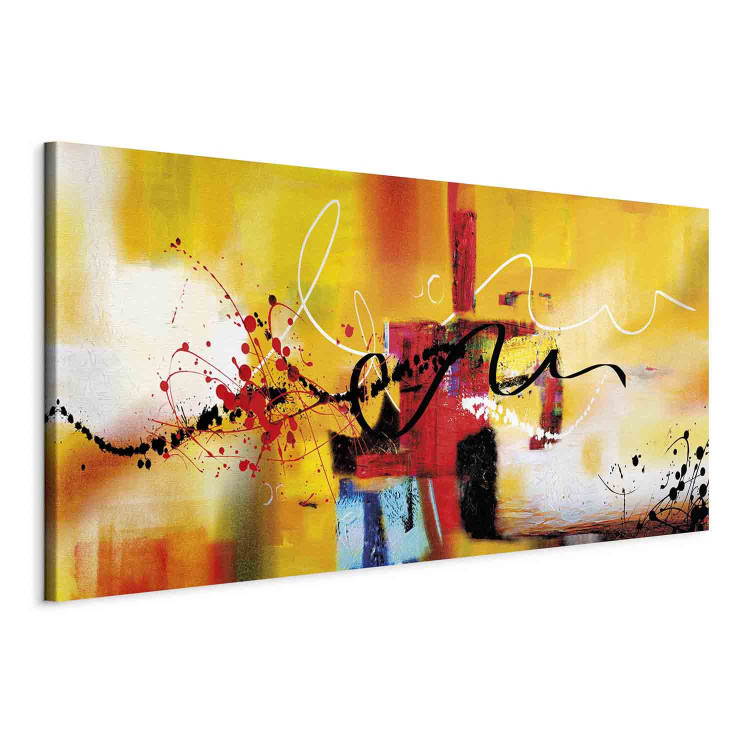 Canvas Street Melodies (1-part) Wide - Abstraction in Light Theme 107356 additionalImage 2