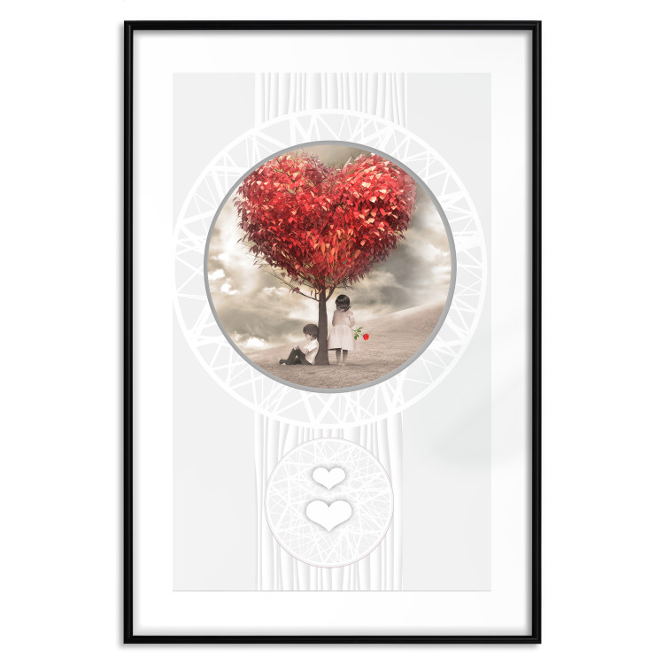 Poster Children under the tree - two little people in a loving composition 114356 additionalImage 15