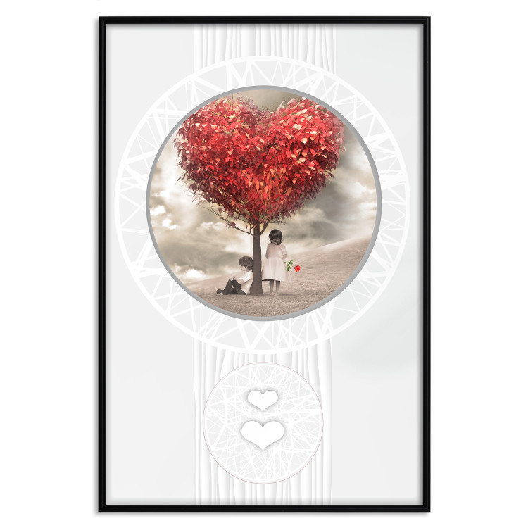 Poster Children under the tree - two little people in a loving composition 114356 additionalImage 18
