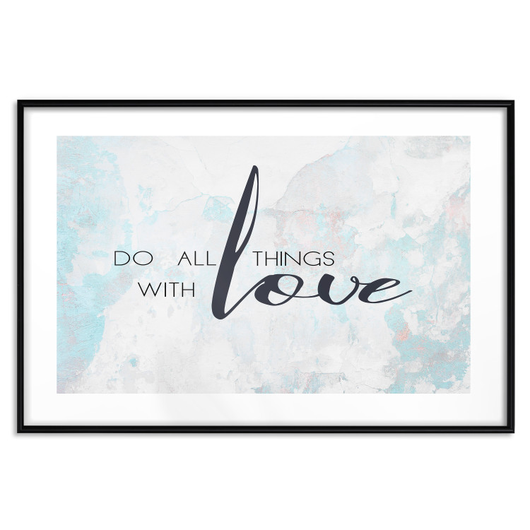 Wall Poster Do All Things with Love - motivational English quote and bright background 114456 additionalImage 15